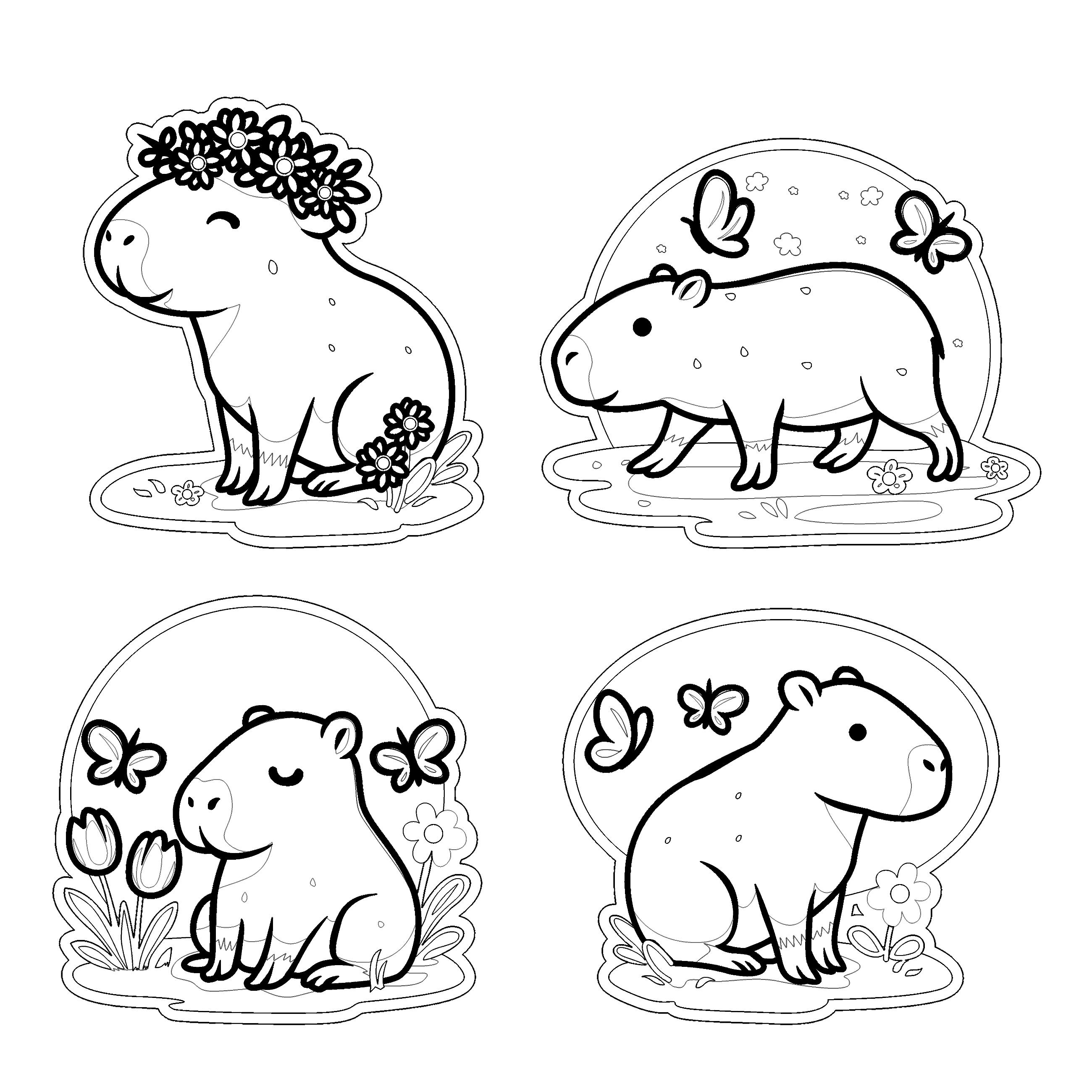 capibaras flores